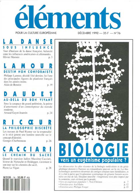 Biologie, vers un eugénisme populaire ? (version PDF)