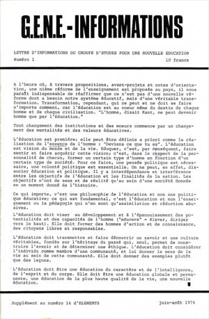 GENE-Informations n°1 - PDF